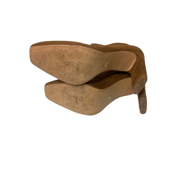 Raye Luxe Taupe Suede High Heel Vista  Ankle Boots - Picture 11 of 12